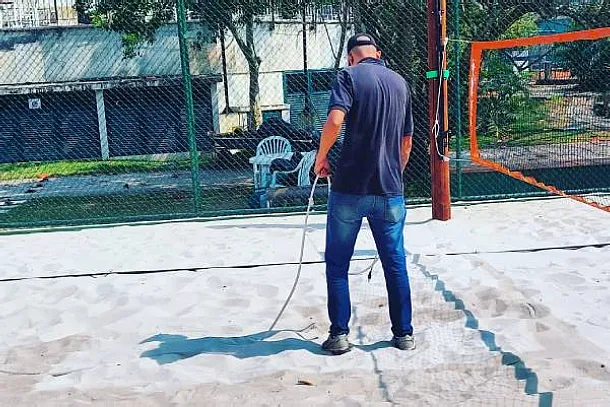 Desinfecção de Quadra de Areia - Rio de Janeiro // Limpar Areia