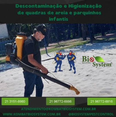 Bio System - Descontaminação de Quadra de Areia - Rio de Janeiro